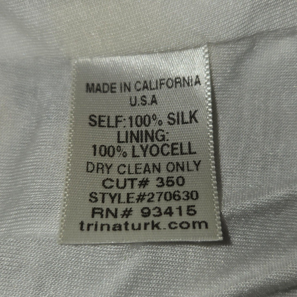 Trinia Turk Womens Small Dress Silk Halter Neck Tie Cover-Up Abstract Retro - Picture 12 of 12